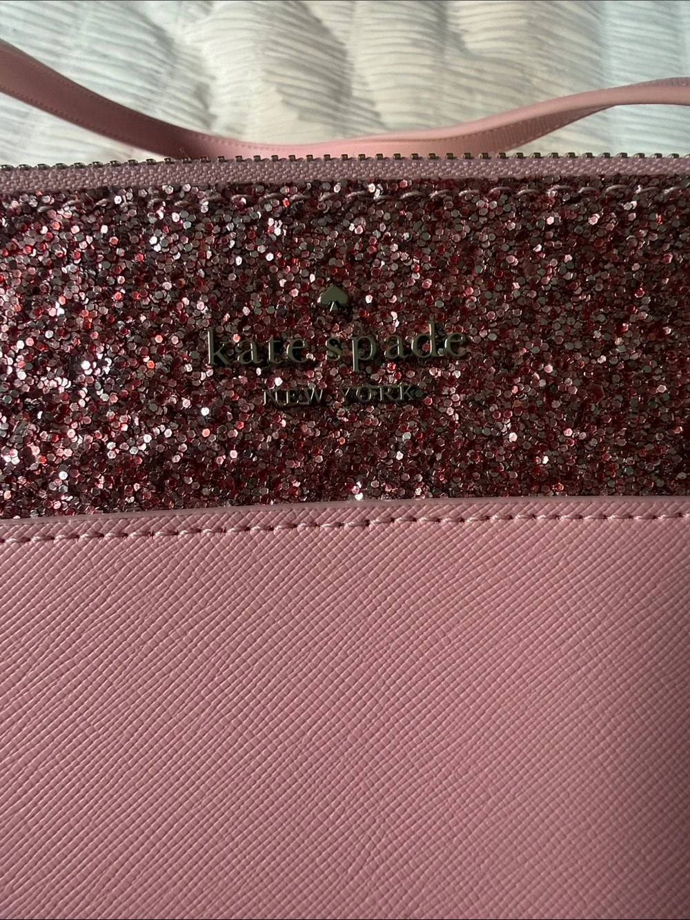Kate Spade Pink Glitter Tote NWOT